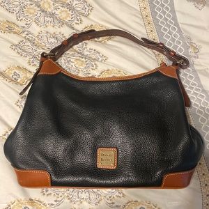 COPY - Black and brown vintage leather Dooney and Bourke bag